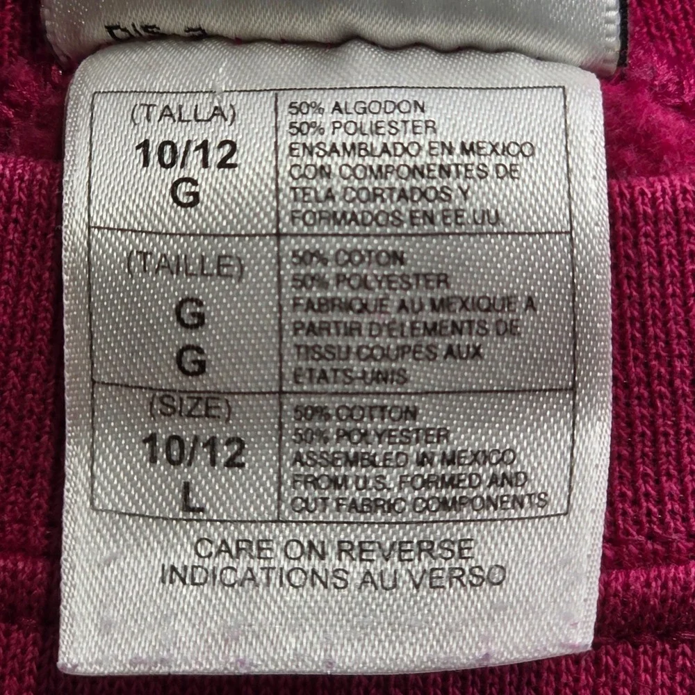 Vintage Disney Minnie Mouse Sweatshirt L Pink Girls Kids‎ Cotton Blend Graphic